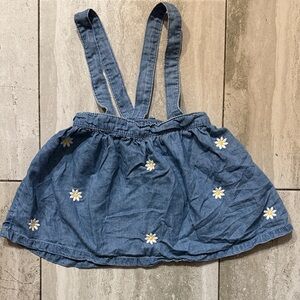 Carter's Blue Denim Daisy Suspender Skirt